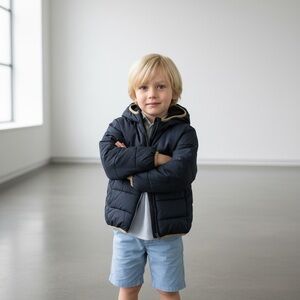 Baby Gap DC Comics Batman Black Puffer Winter Jacket Coat Size 5